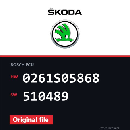 Skoda Octavia 0261S05868 510489 original ECU file