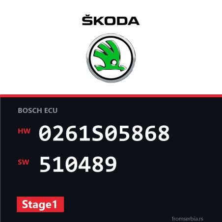 Skoda Octavia 0261S05868 510489 Stage1 tuning file