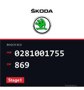 Skoda Oktavia 0281001755 869 Stage1 tuning file