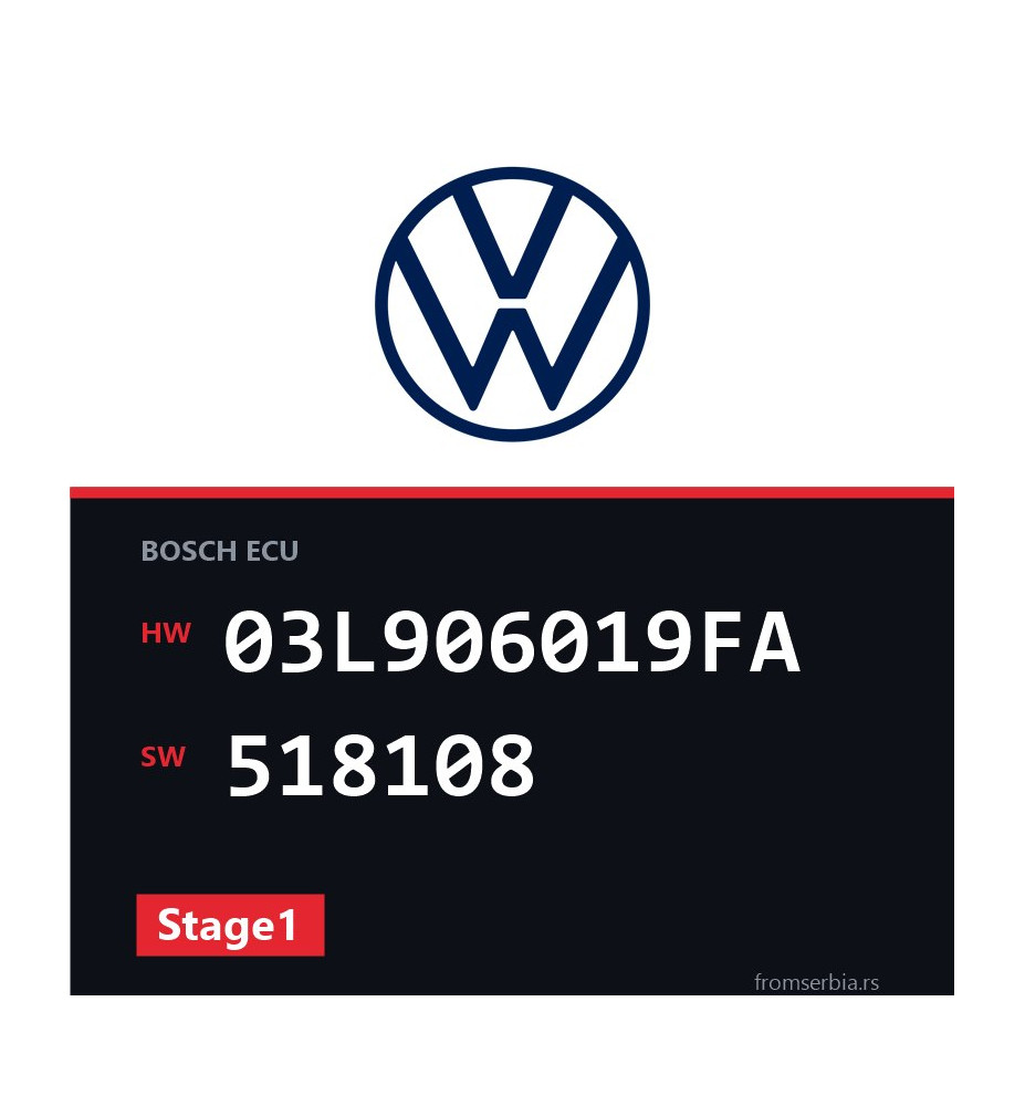 VW Amarok 03L906019FA 518108 Stage1 tuning file