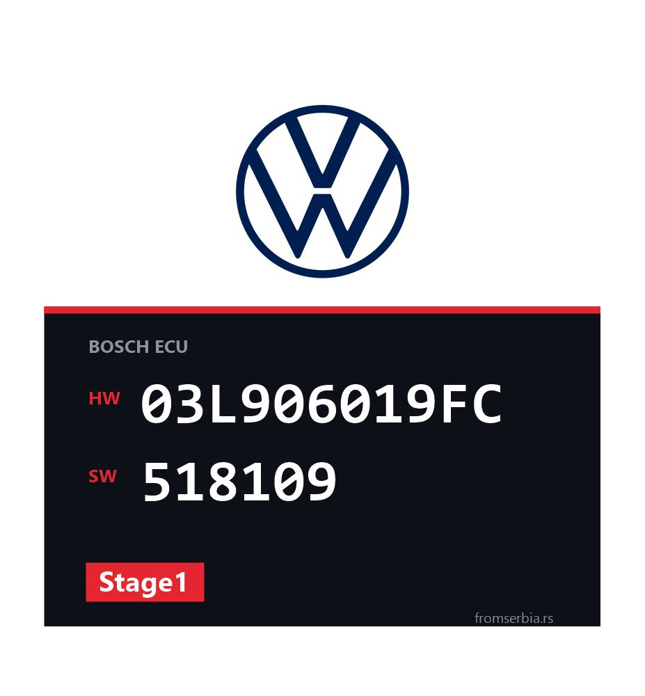 VW Amarok 03L906019FC 518109 Stage1 tuning file
