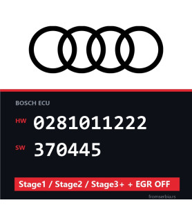 Audi 0281011222 370445 Stage1 / Stage2 / Stage3+ + EGR OFF file