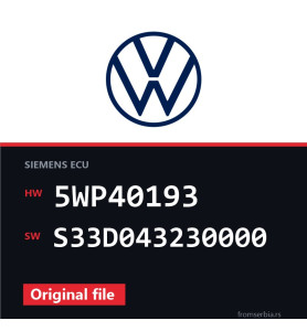 VW Bora 5WP40193 S33D043230000 original ECU file