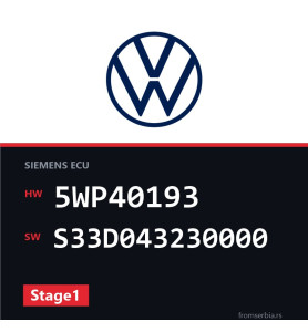 VW Bora 5WP40193 S33D043230000 Stage1 tuning file