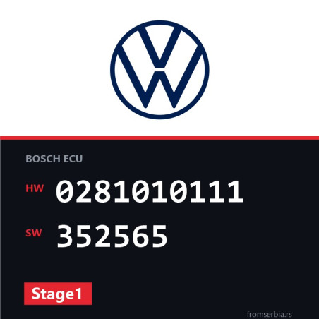 VW Bora 0281010111 352565 Stage1 tuning file