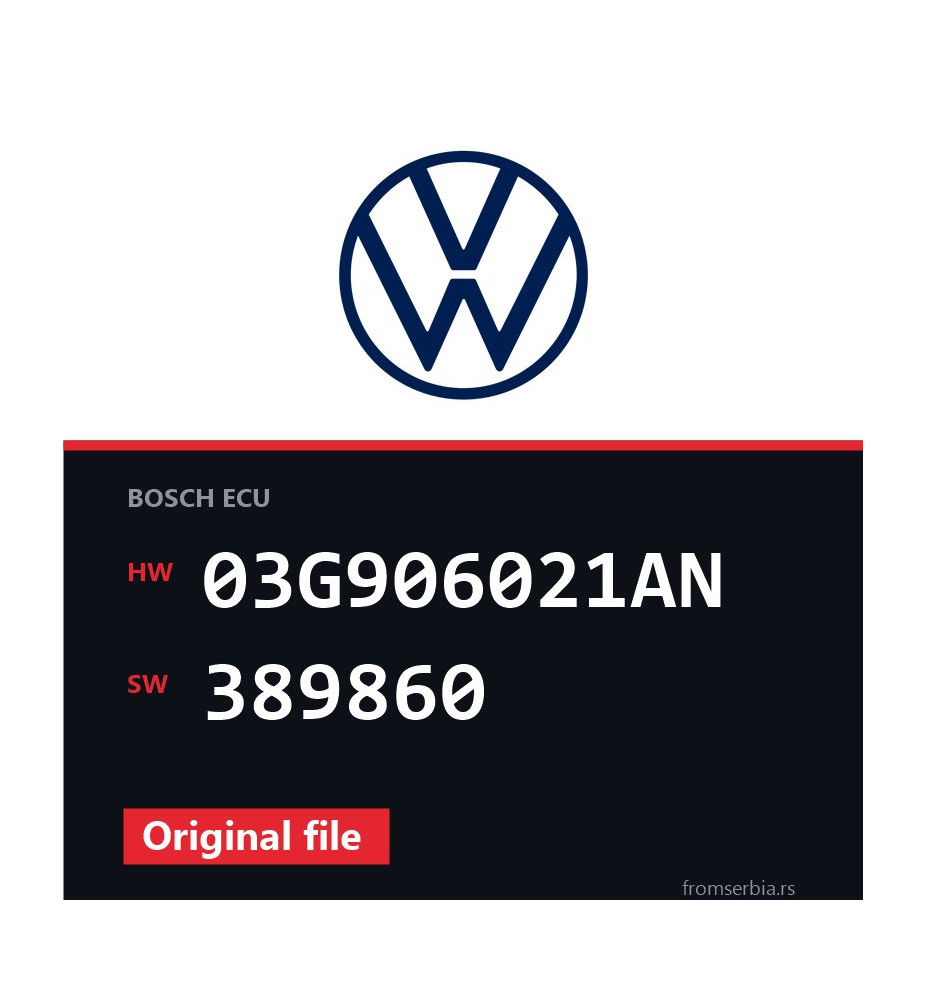VW Caddy 03G906021AN 389860 original ECU file