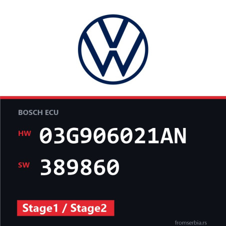 VW Caddy 03G906021AN 389860 Stage1 / Stage2 tuning file