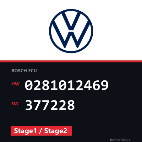 VW Caddy 0281012469 377228 Stage1 / Stage2 tuning file