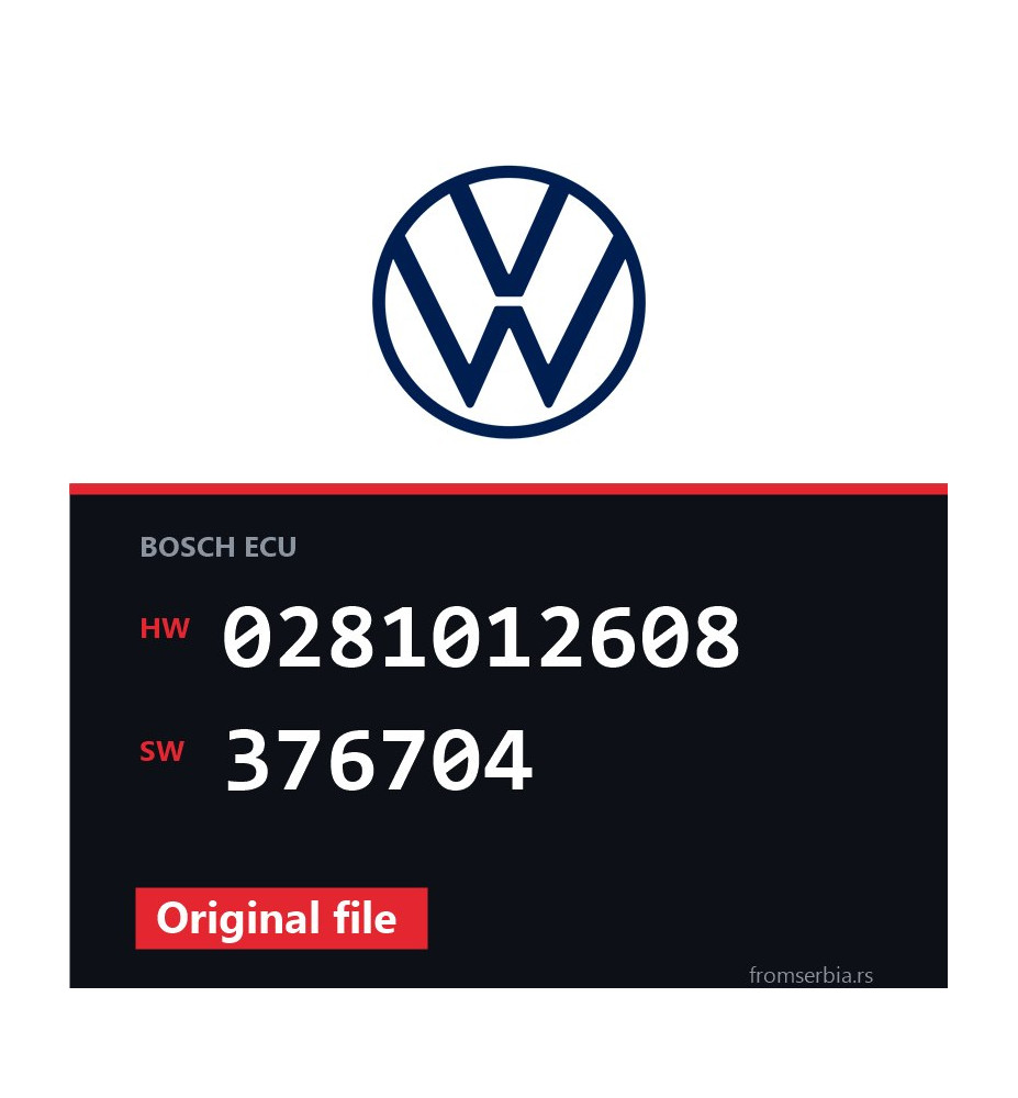 VW Caddy 0281012608 376704 original ECU file
