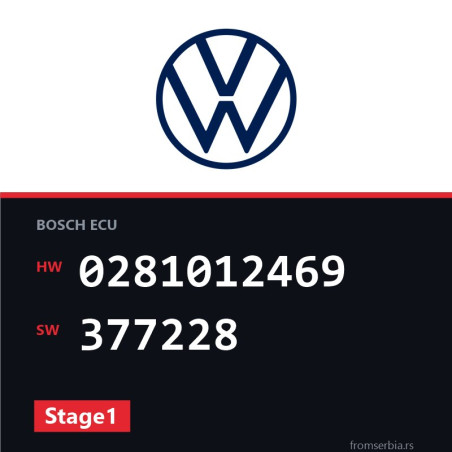 VW Caddy 0281012469 377228 Stage1 tuning file