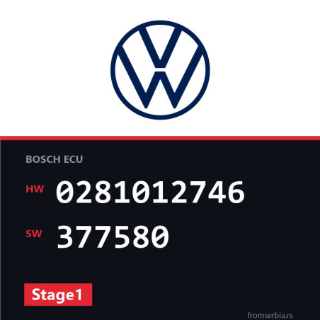 VW Caddy 0281012746 377580 Stage1 tuning file