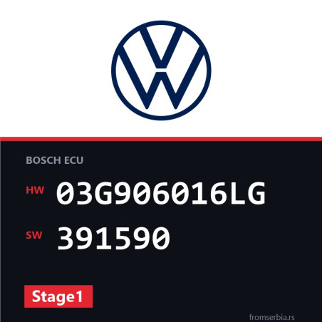 VW Caddy 03G906016LG 391590 Stage1 tuning file