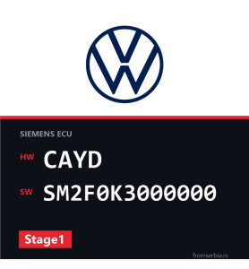 VW Caddy CAYD SM2F0K3000000 Stage1 tuning file