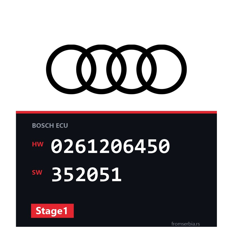 Audi A4 0261206450 352051 Stage1 tuning file
