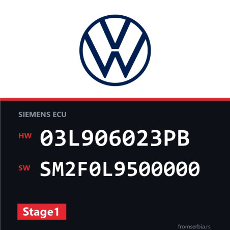 VW Caddy 03L906023PB SM2F0L9500000 Stage1 tuning file