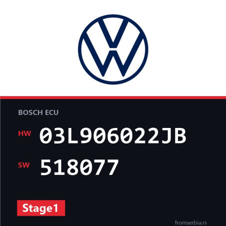 VW Caddy 03L906022JB 518077 Stage1 tuning file