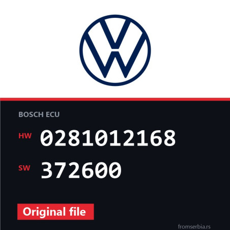 VW Caddy 0281012168 372600 original ECU file