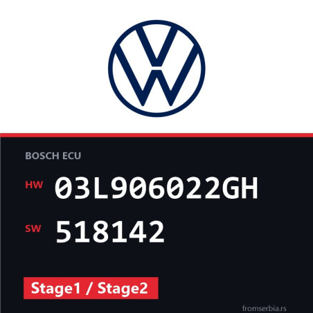 VW California 03L906022GH 518142 Stage1 / Stage2 tuning file