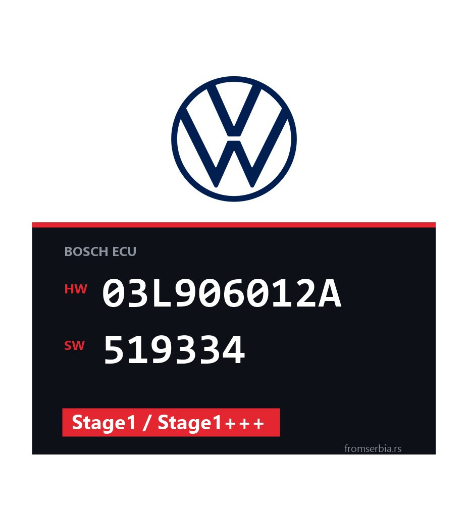 VW Crafter 03L906012A 519334 Stage1 / Stage1+++ tuning file