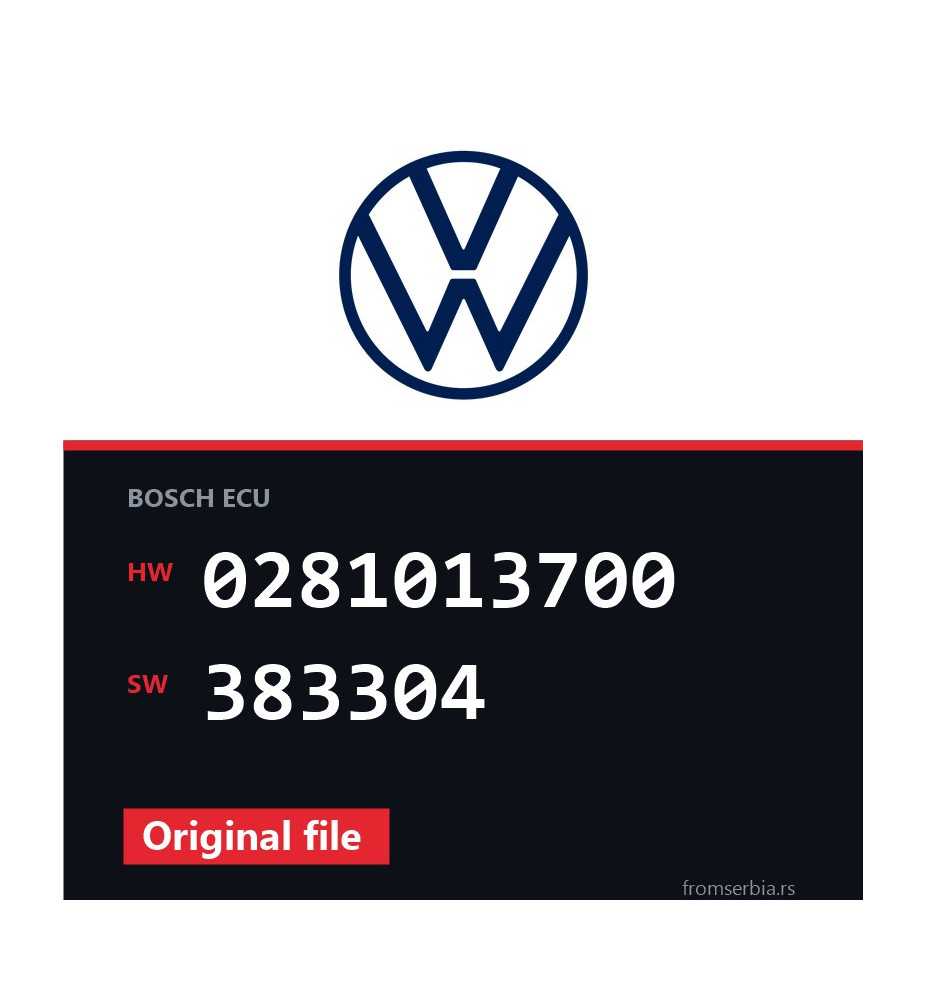 VW Crafter 0281013700 383304 original ECU file