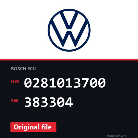 VW Crafter 0281013700 383304 original ECU file