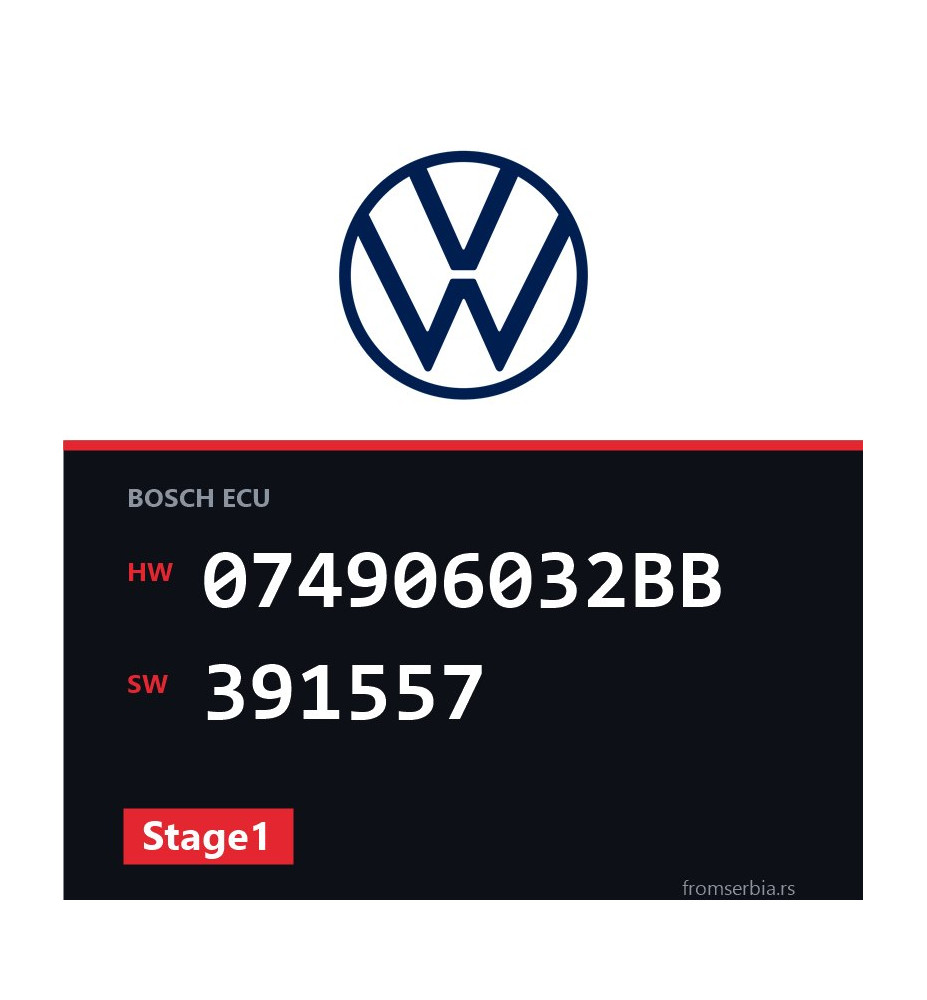 VW Crafter 074906032BB 391557 Stage1 tuning file