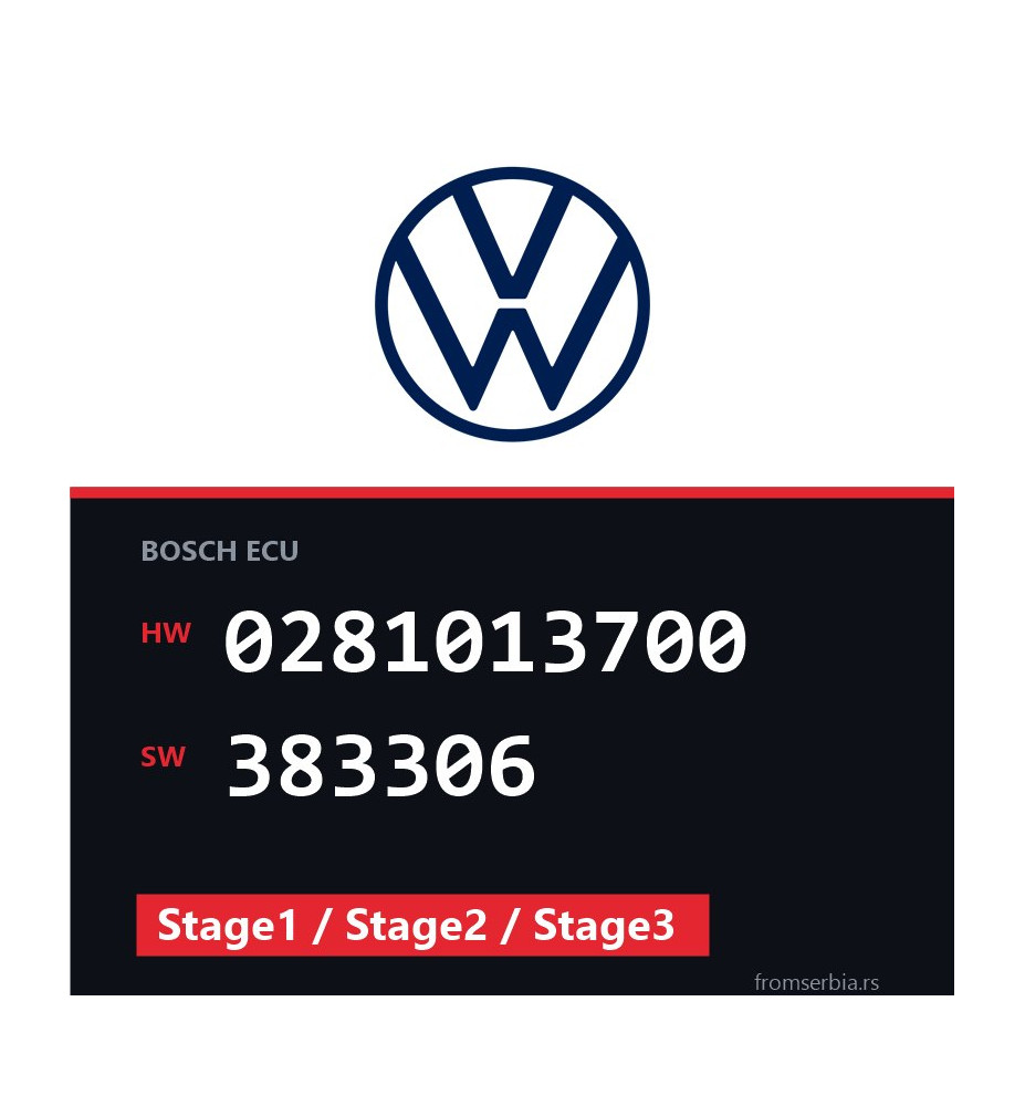 VW Crafter 0281013700 383306 Stage1 / Stage2 / Stage3 tuning file