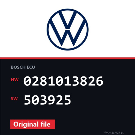 VW Crafter 0281013826 503925 original ECU file
