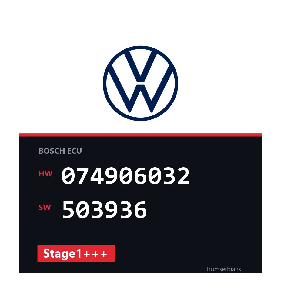 VW Crafter 074906032 503936 Stage1+++ tuning file