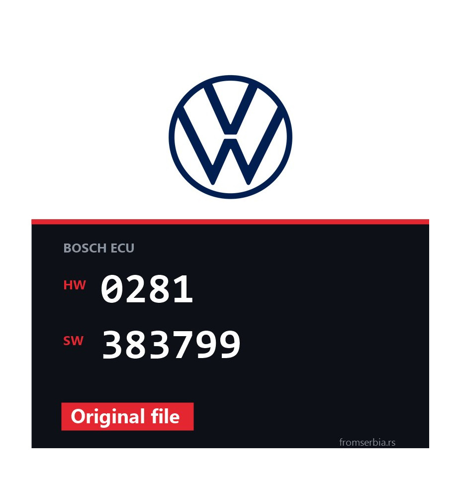 VW Eos 0281 383799 original ECU file