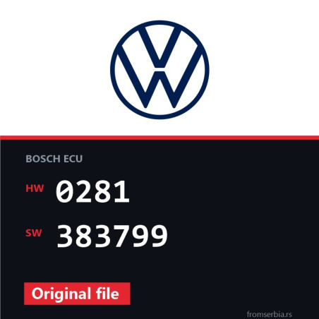 VW Eos 0281 383799 original ECU file