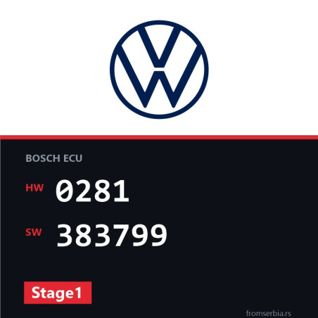 VW Eos 0281 383799 Stage1 tuning file