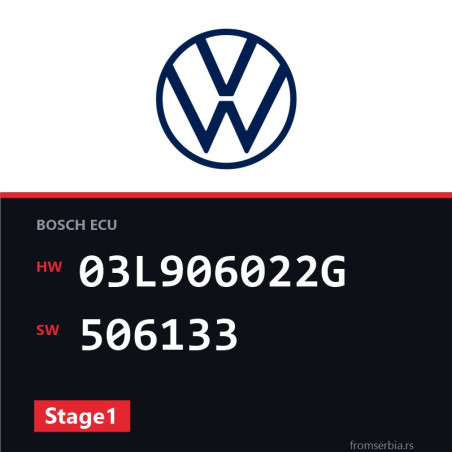 VW Eos 03L906022G 506133 Stage1 tuning file