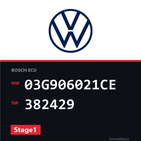 VW Eos 03G906021CE 382429 Stage1 tuning file