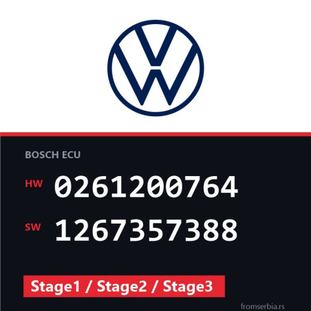 VW Golf3 0261200764 1267357388 Stage1 / Stage2 / Stage3 tuning file