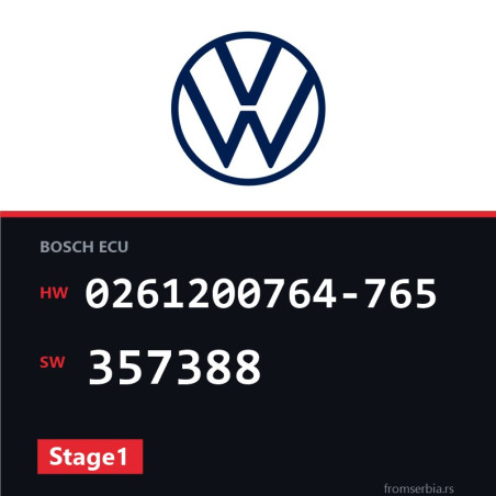 VW Golf3 0261200764-765 357388 Stage1 tuning file