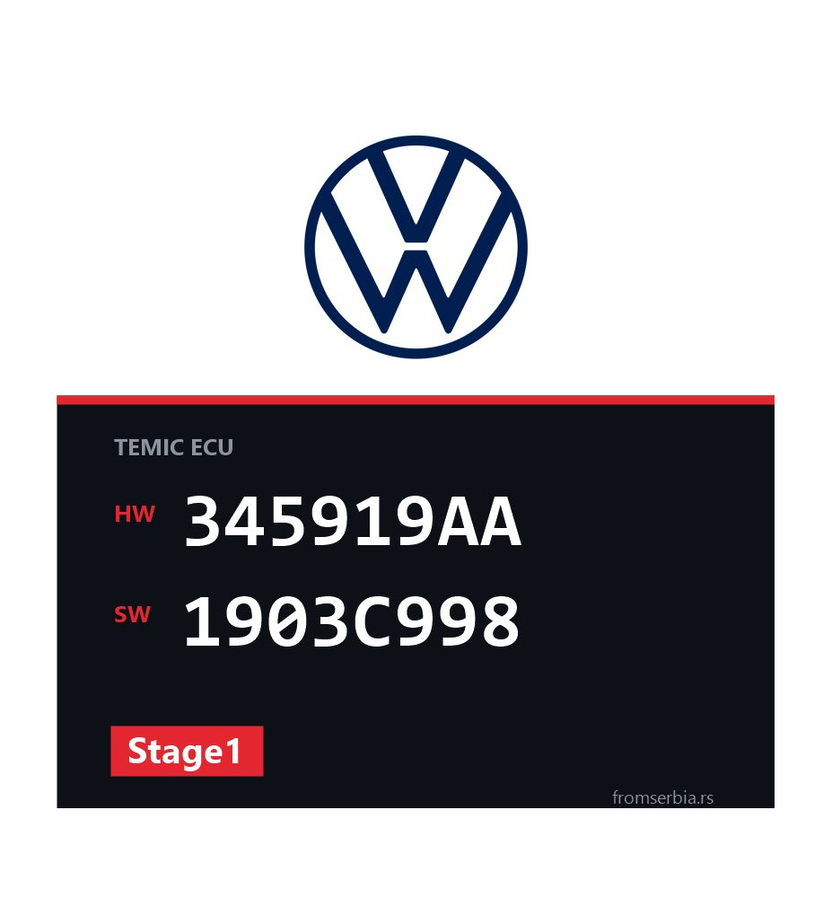 VW Golf3 345919AA 1903C998 Stage1 tuning file