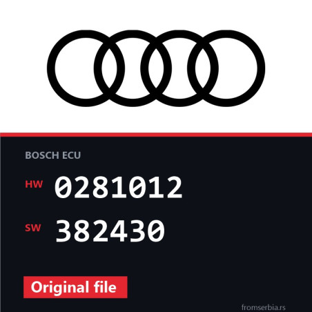 Audi A4 0281012 382430 original ECU file