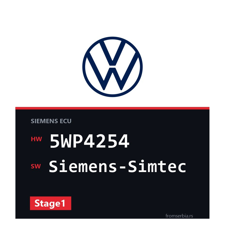 VW Golf 5WP4254 Siemens-Simtec Stage1 tuning file