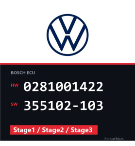 VW Golf3 0281001422 355102-103 Stage1 / Stage2 / Stage3 tuning file