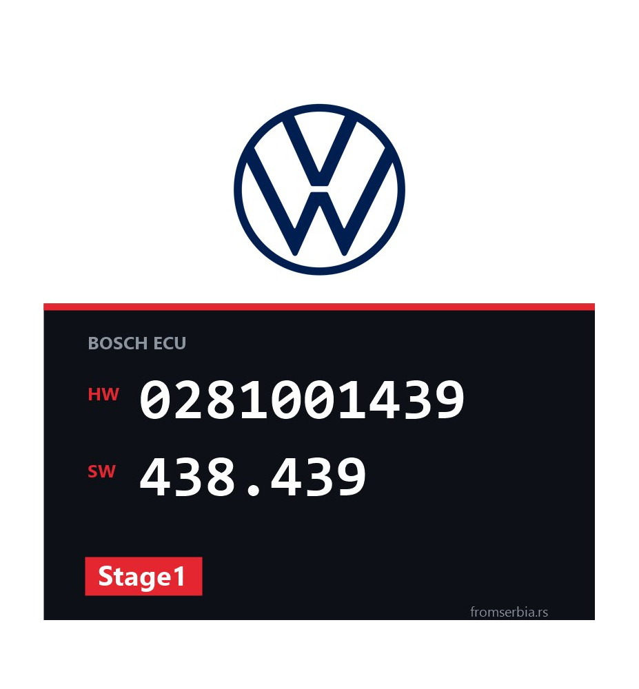 VW Golf3 0281001439 438.439 Stage1 tuning file