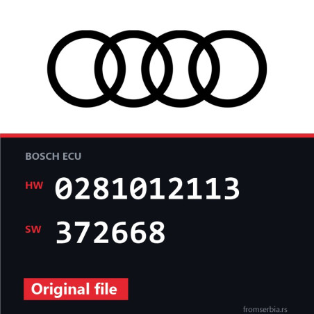 Audi A4 0281012113 372668 original ECU file