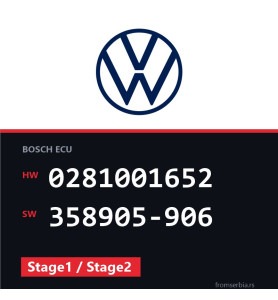 VW Golf4 0281001652 358905-906 Stage1 / Stage2 tuning file