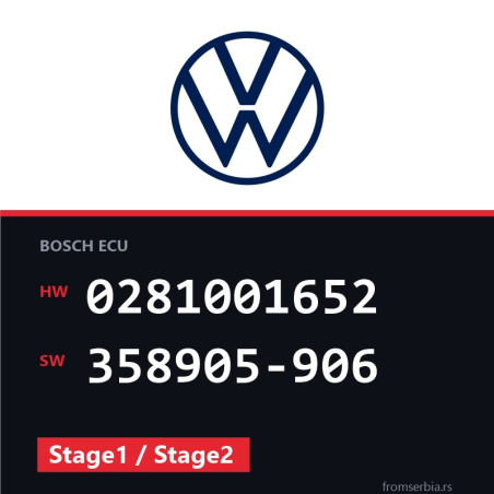 VW Golf4 0281001652 358905-906 Stage1 / Stage2 tuning file