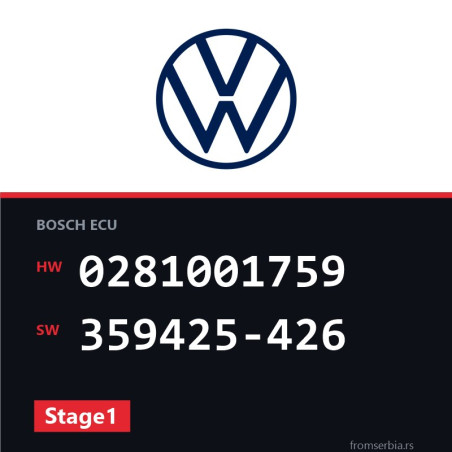 VW Golf4 0281001759 359425-426 Stage1 tuning file