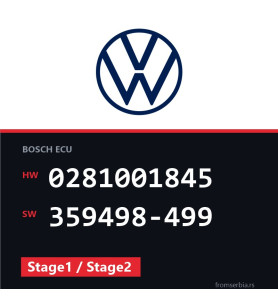 VW Golf4 0281001845 359498-499 Stage1 / Stage2 tuning file