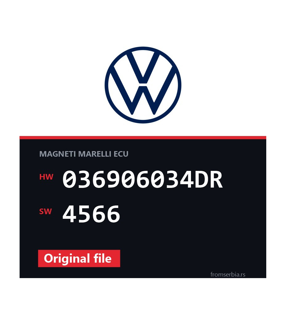 VW Golf 036906034DR 4566 original ECU file