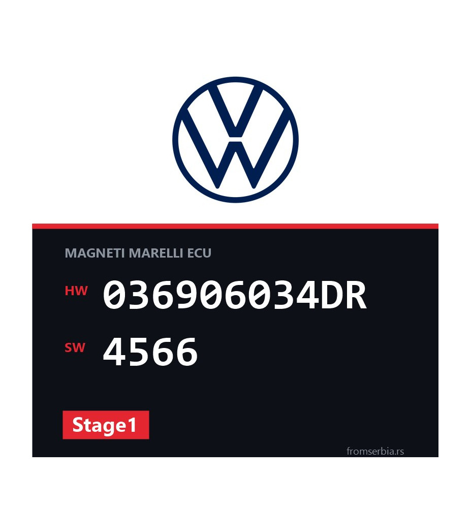 VW Golf 036906034DR 4566 Stage1 tuning file