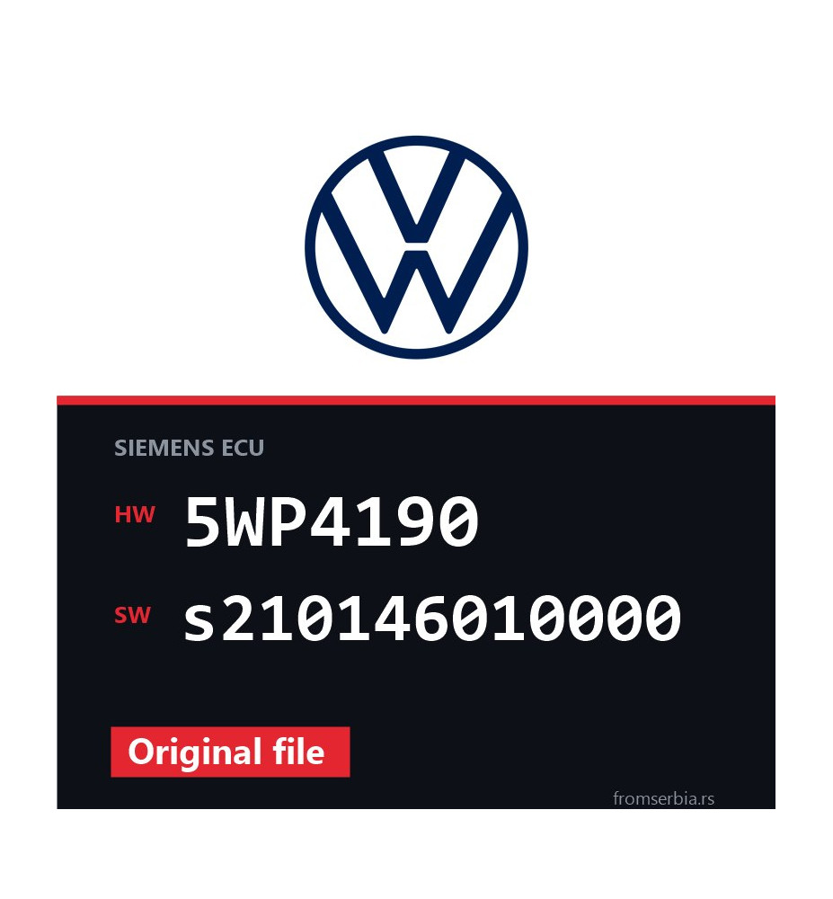 VW Golf 5WP4190 s210146010000 original ECU file