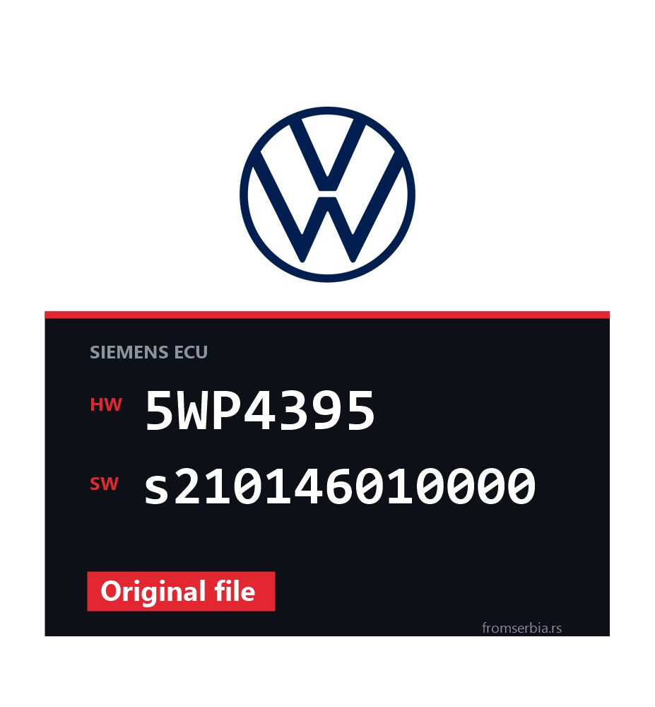 VW Golf4 5WP4395 s210146010000 original ECU file